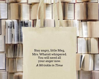 A Wrinkle In Time Stay Angry Little Meg Tote