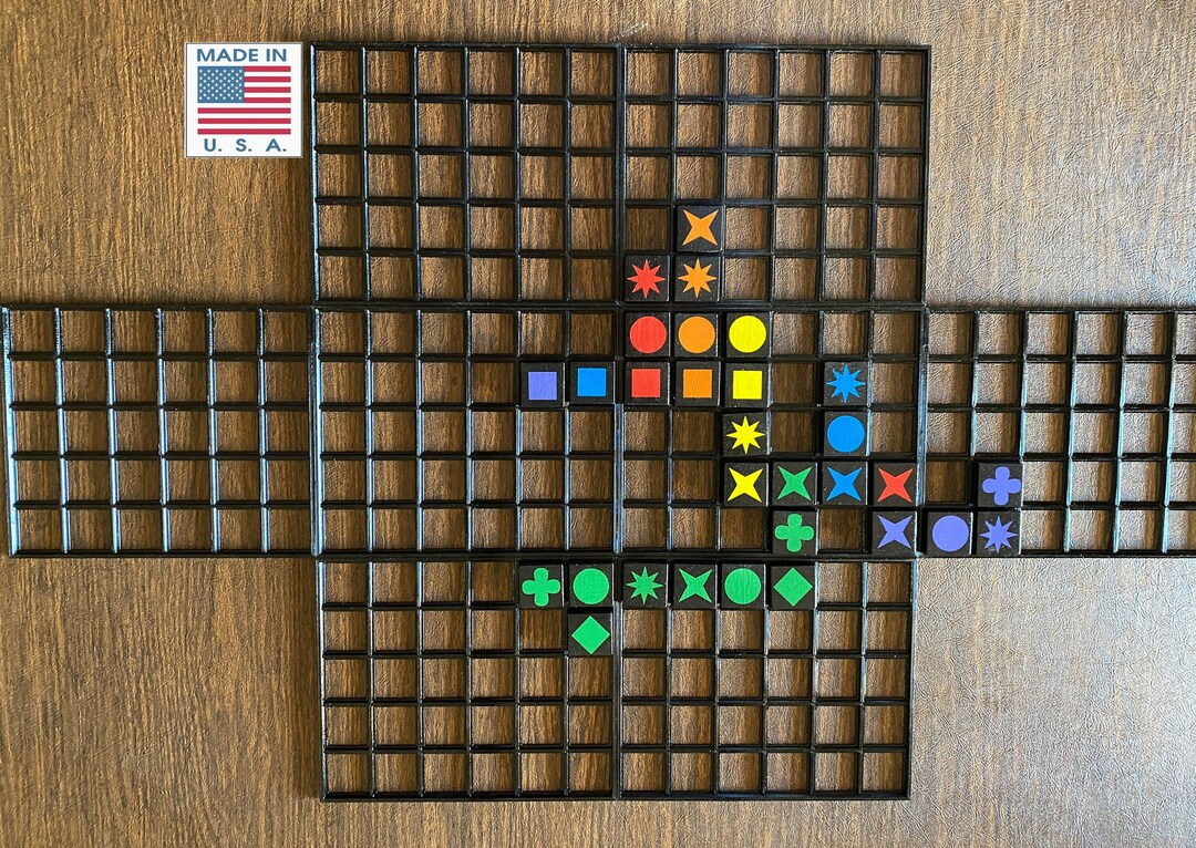 Qwirkle 6,8,or 12 Game GRIDS Tiles Remain in Place, Complete