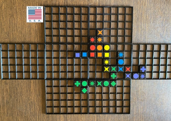 Qwirkle magnetic Game GRIDS 12, 8 or 6 Tiles Remain in Place 