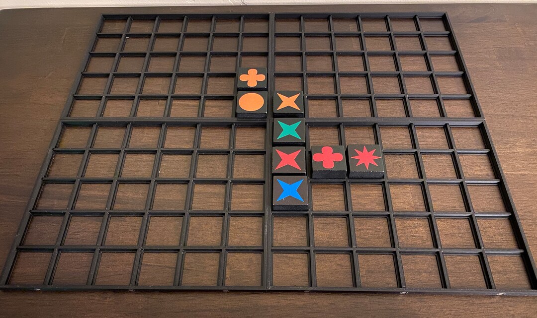 Qwirkle 2 or 4 Game GRIDS Tiles Remain in Place