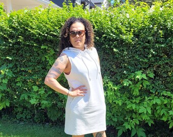 Hoodie Dress; Gift; Dress with Pockets; Sweatshirt Dress; Layering Dress; Sweatshirt Dress; Dress With Pockets; Loungewear