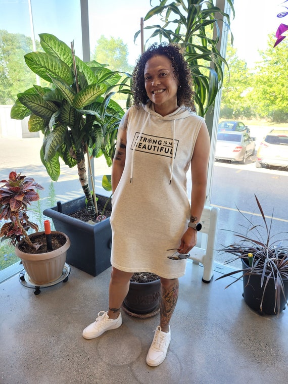 hoodie dress knee length Dress; With Pockets; Gift; Sweatshirt Dress; Layering Dress; Women's Cotton Dress With Pockets; Loungewear Over the knee boots