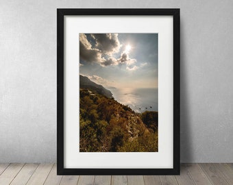 Mediterranean sea and mountains Photograph, Majorca Europe travel, Large photo prints, Fine art photo, Fine art photography prints