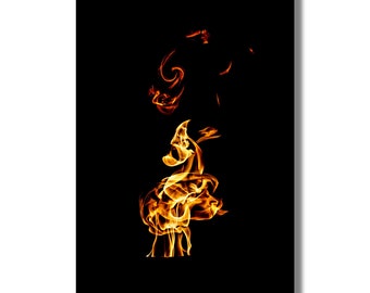 Horror: Fire Photography Print, Flame Wall Art, Bellas Artes, Impresiones fotográficas de bellas artes, Fotografía de fuego, Foto de llama, Grandes grabados fotográficos