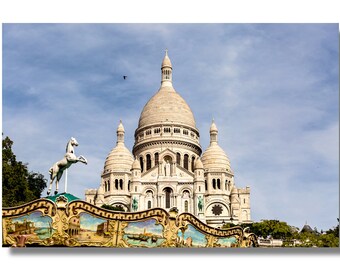 Photograph of Sacred Heart Basilica in Paris, Sacre Coer France Europe, Large photo prints, Fine art photography prints, Europe travel