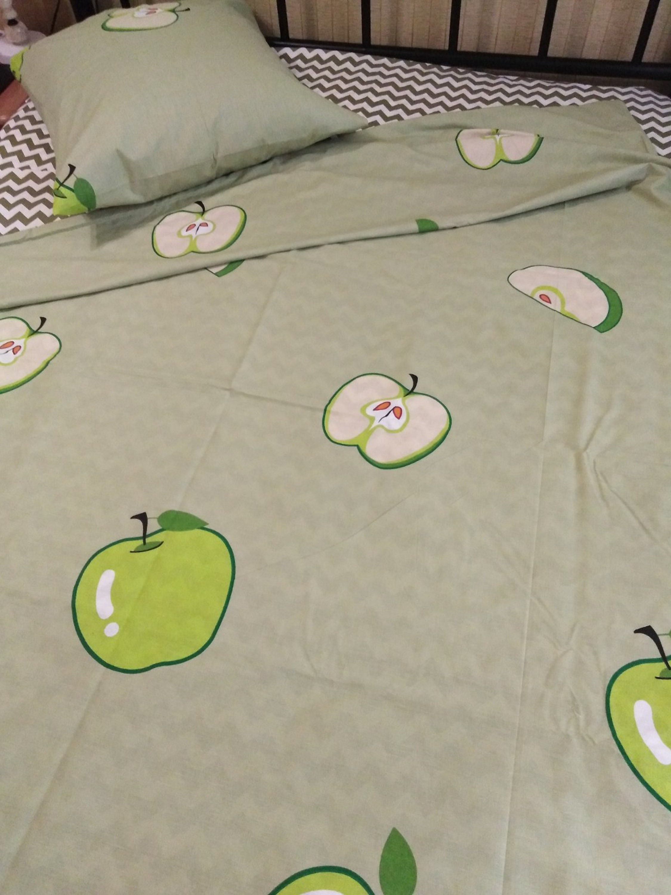 Green Apple Bedding Set Personalized Cotton Linen Set Duvet Etsy