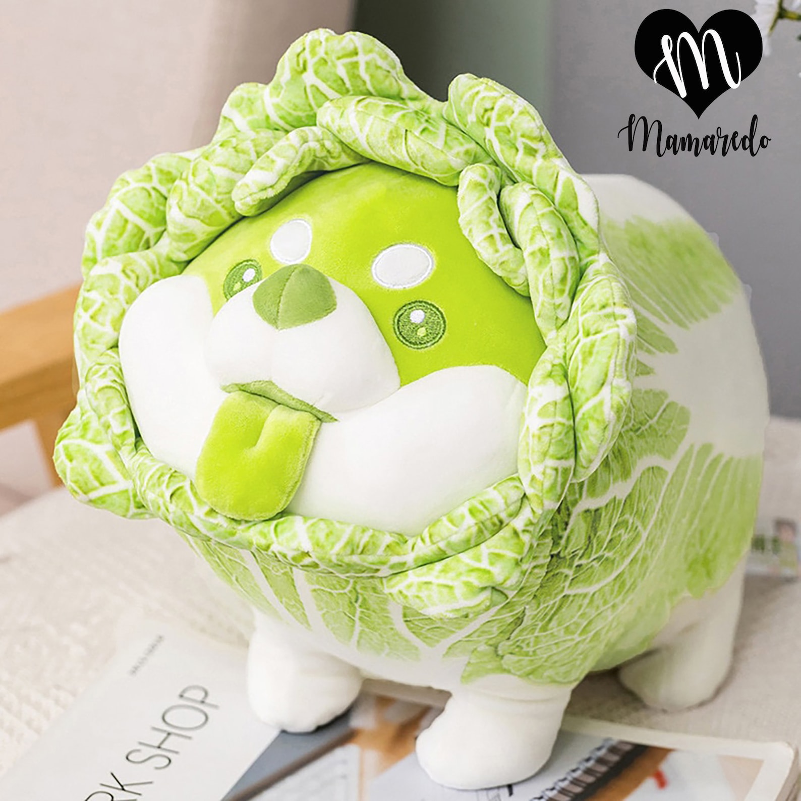 Cabbage Dog Plush Kawaii Plush Dog Plushie Funny Cabbage Etsy