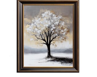 Moody Tree Printable Watercolor - Serene Minimalist Art, Neutral Vintage-Style Painting, Soft Ink Wash, Digital Wall Decor Download 213