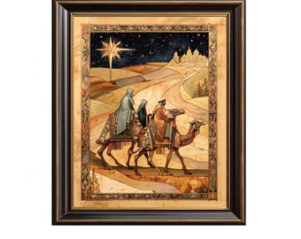 Vintage Three Wise Men Christmas Art Print – Magi Scene (Digital Download)