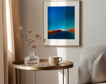 Minimalist Sand Dunes Art Print – Modern Desert Landscape (Digital Download)