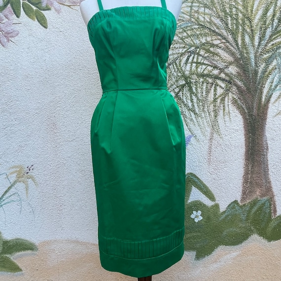 Goddess Kelly Green Satin Dress main image 1