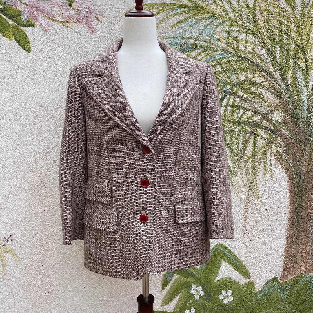 Vintage 80s Blue Wool Midi Coat 12 14