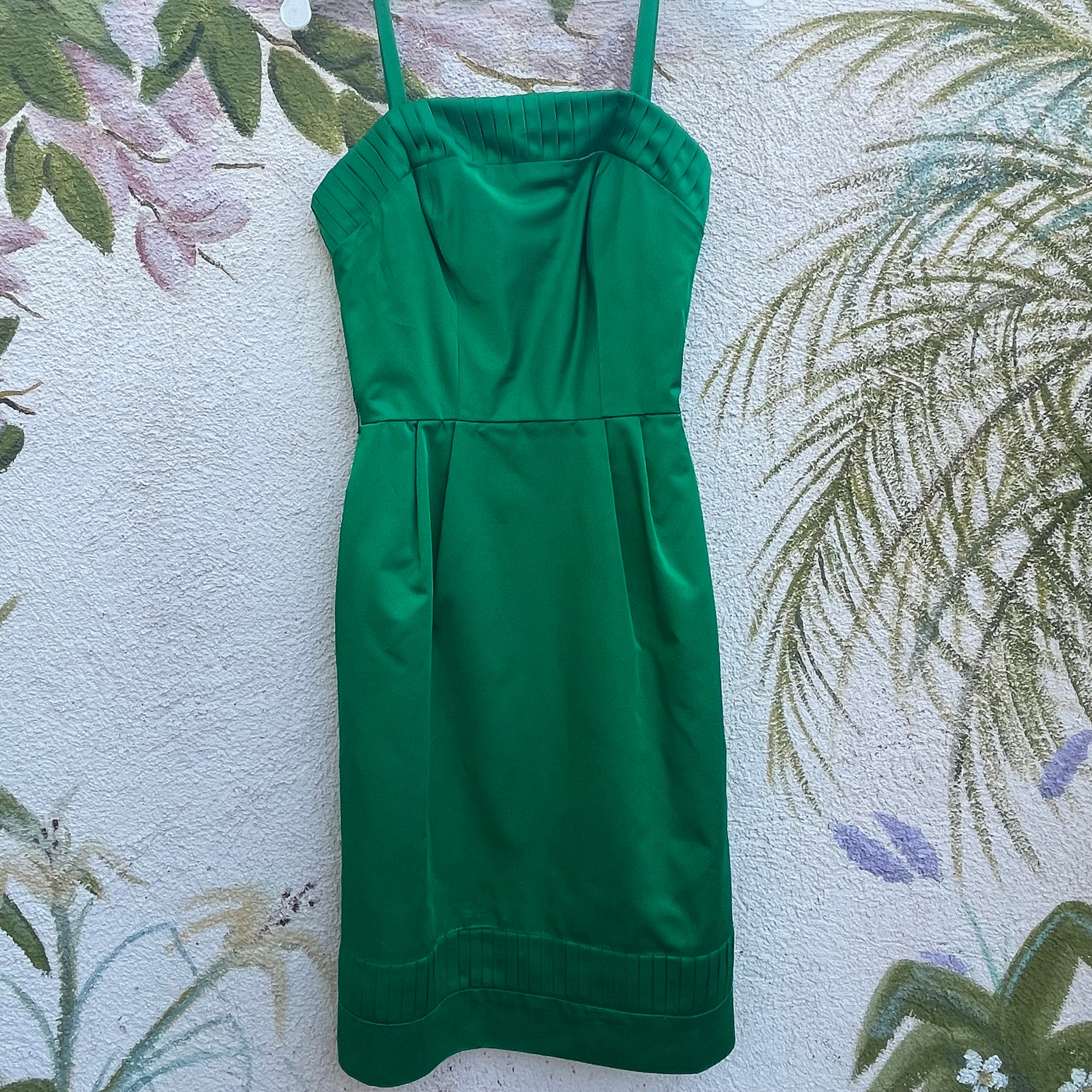 Vintage 50s Kelly Green Satin Dress, Size Extra Small - Etsy Vintage 50s Kelly Green Satin Dress, Size Extra Small - Etsy
