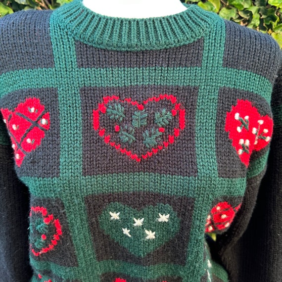 Vintage 80s Heart Crew Neck Sweater by Robinson’s… - image 3