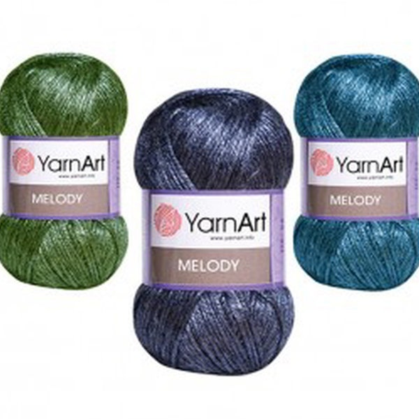Yarnart Melody - Sparkle Yarn,Multicolor Rainbow Melange Knitting Sweater,Scarf Crochet  Shawl Metallic Yarn,Glittery,Acrylic,Fantasy Yarn
