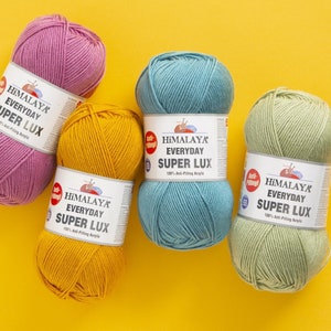 Himalaya Everyday Super Lux,100% Antipilling Acrylic,knitting,crochet,Blanket,Cardigan Yarn