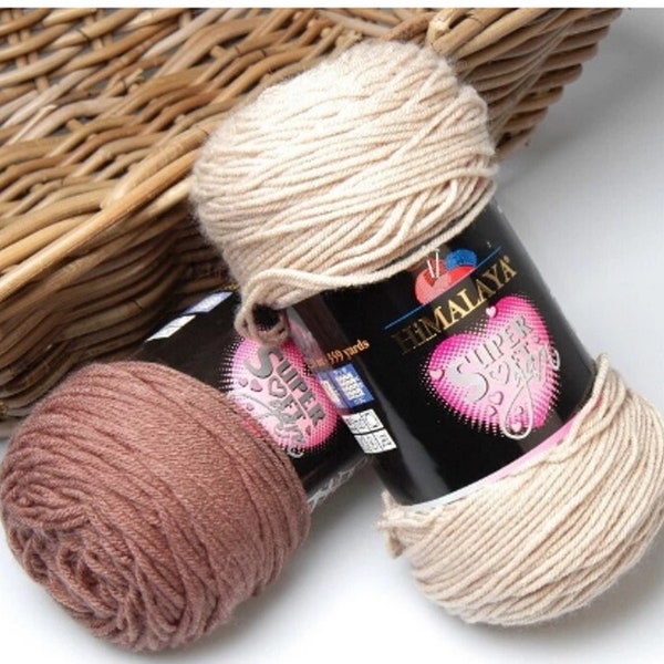 Himalaya Super Soft Yarn 200 gr (7.055 oz) Poupées Amigurumi Projects fil léger et durable pour tous les projets de tricot et de crochet.