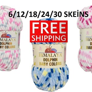 Himalaya dolfijn babykleuren 6/12/18/24/30 strengen gratis verzending fluwelen garen, breigaren, dolfijn babygaren snelle expresverzending