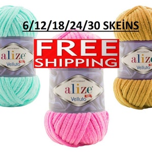 Alize Velluto GRATIS VERZENDING: 6/12/18/24/30 strengen 100 gr 68 m 74,3 yard PREMIUM wol fluweel wol