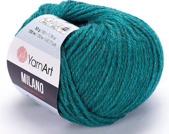 YarnArt Milano Winter Yarn, Crochet Yarn, Knitting Yarn, Sweater Yarn, Soft Yarn, Wool Yarn, Acrylic Yarn, Alpaca Wool,1.76 Oz, 142.17 Yds