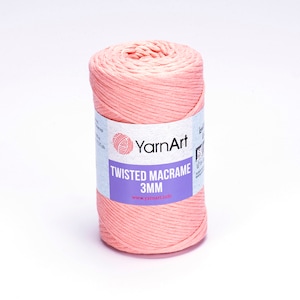 YarnArt 3mm Twisted Macrame Cord: 80% Cotton, 213 Yds