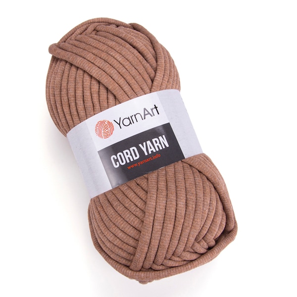 Yarnart Cord Yarn - Fil d’oreiller, Fil de couverture, Fil de tapis, Cordon à tricoter, Coton, Cordon de coussin, 8,80 Oz, 79,83 Yds