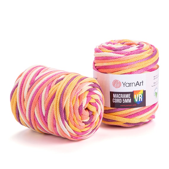 Yarnart Macrame Cord 5mm, Bag, Rug, Macrame Rope, Cotton Yarn, Crochet  Yarn, Knitting Yarn 
