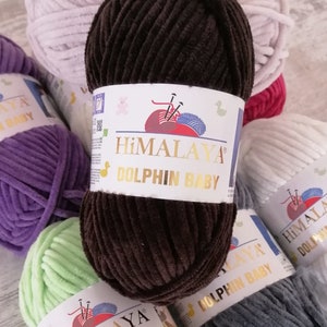 Himalaya Delfin Baby,Velvet Garn,Amigurumi Garn,Strickgarn,Baby Decke,Häkelgarn,Chenille Garn,Winter Garn