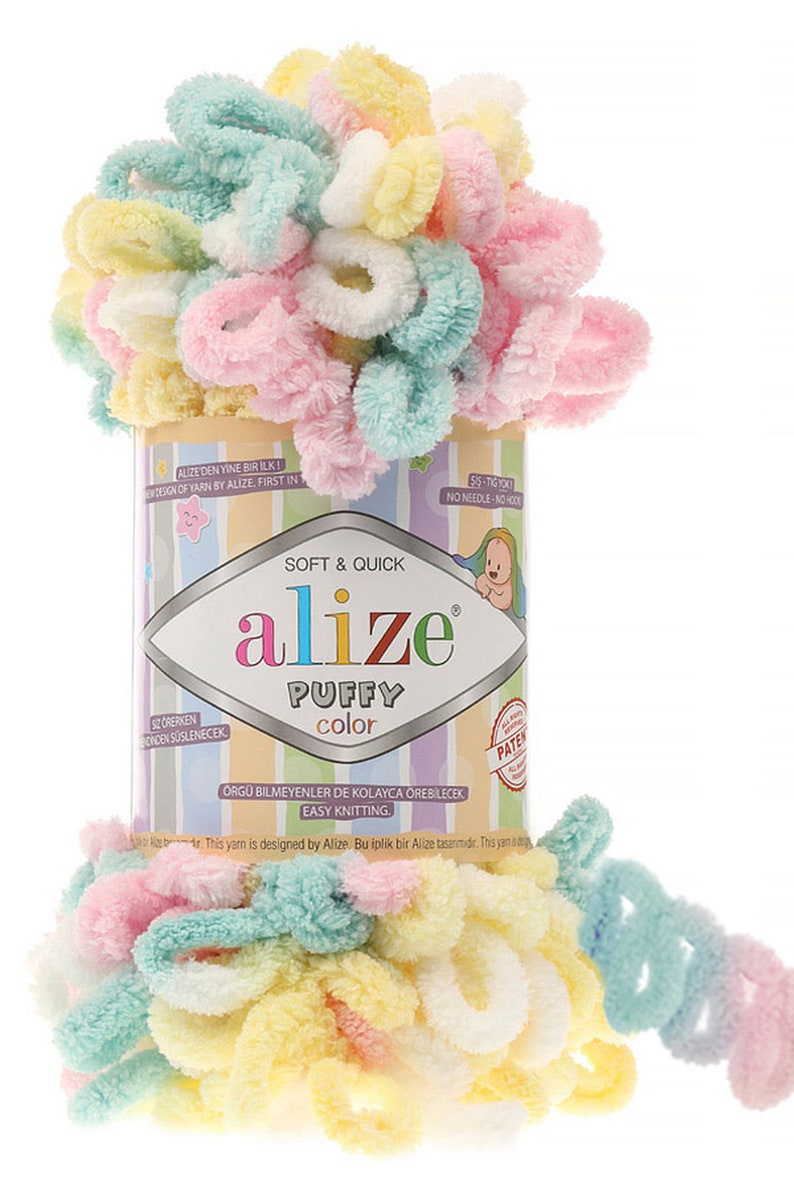 Alize Puffy Color Novelty Baby Yarn Loop Yarn Chunky Yarn Etsy