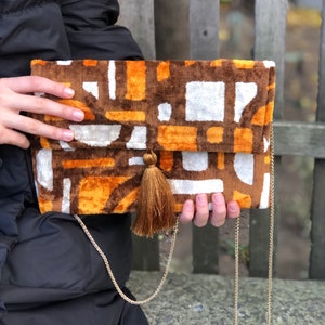 Clutch bohemio de terciopelo, bolsos únicos, bolso de mano para mujer, cartera de mano, cartera de mano, terciopelo de seda, bolso de mano Ikat, bolso de noche, bolso de mano Ikat