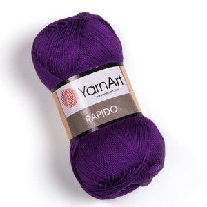 YarnArt Rapido Lace Yarn,Silky Yarn,100%Microfiber Yarn,Acrylic Yarn,Knitting Yarn, Summer Yarn, Accesory Yarn, 3.52 Oz, 382.76 Yds image 8