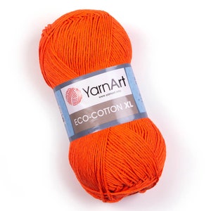 YarnArt Eco Cotton XL-Organic Yarn,Amigurumi Yarn,Baby Yarn,Summer Yarn,Crocheting,7.04 Oz,240.59