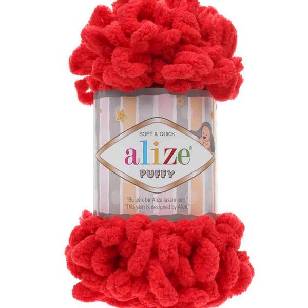 Alize Puffy Hand Knitting Yarn chunky yarn Hand Knitting Easy Finger Suede Texture Baby Kids Blanket  Plaid Yarn No Hook No Needle