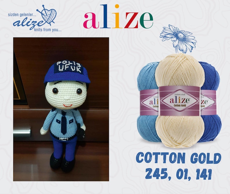 Alize Cotton Gold Garn, 55/45 Bomull/Akryl, 100g Nystan bild 8