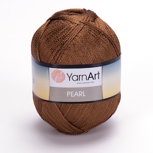 YarnArt Pearl-Lace yarn,Shiny Knitting Yarn,Crochet Yarn,100% Viscose Yarn,Dress Yarn,Summer Yarn,Sparkly Yarn, Silky Yarn, 3.16 Oz, 295 Yds