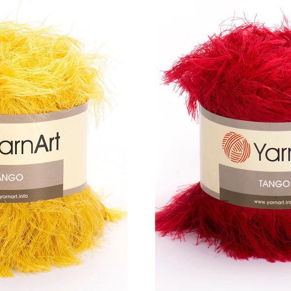 YarnArt TANGO - fil fantaisie, fil de décoration, fil duveteux, fil de cils, fil doux, fil duvet, fil d'automne Spring Sammer 3,52 oz, 87,49 yds