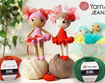 Yarnart jeans - Hilo de algodón Amigurumi, hilo de algodón para bebés Hilo hipoalergénico para tejer hilo clásico de fibra de algodón Hilo turco