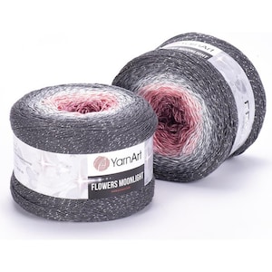 Yarnart Flowers Moonlight: Gradient Cotton Metallic Yarn (260g/1000m)