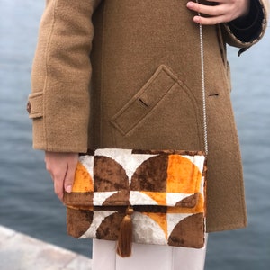 Ikat Clutch Bag: Women&#39;s Evening Bag with Suede Lining