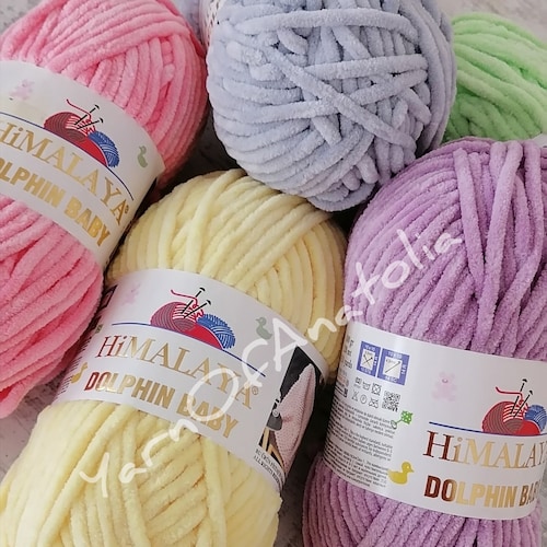 Himalaya Velvet Dolphin Wool 100g | Filato In Micro Poliestere Chenille | Morbido E Lucido Per Abbigliamento E Coperte | Turchese Scuro