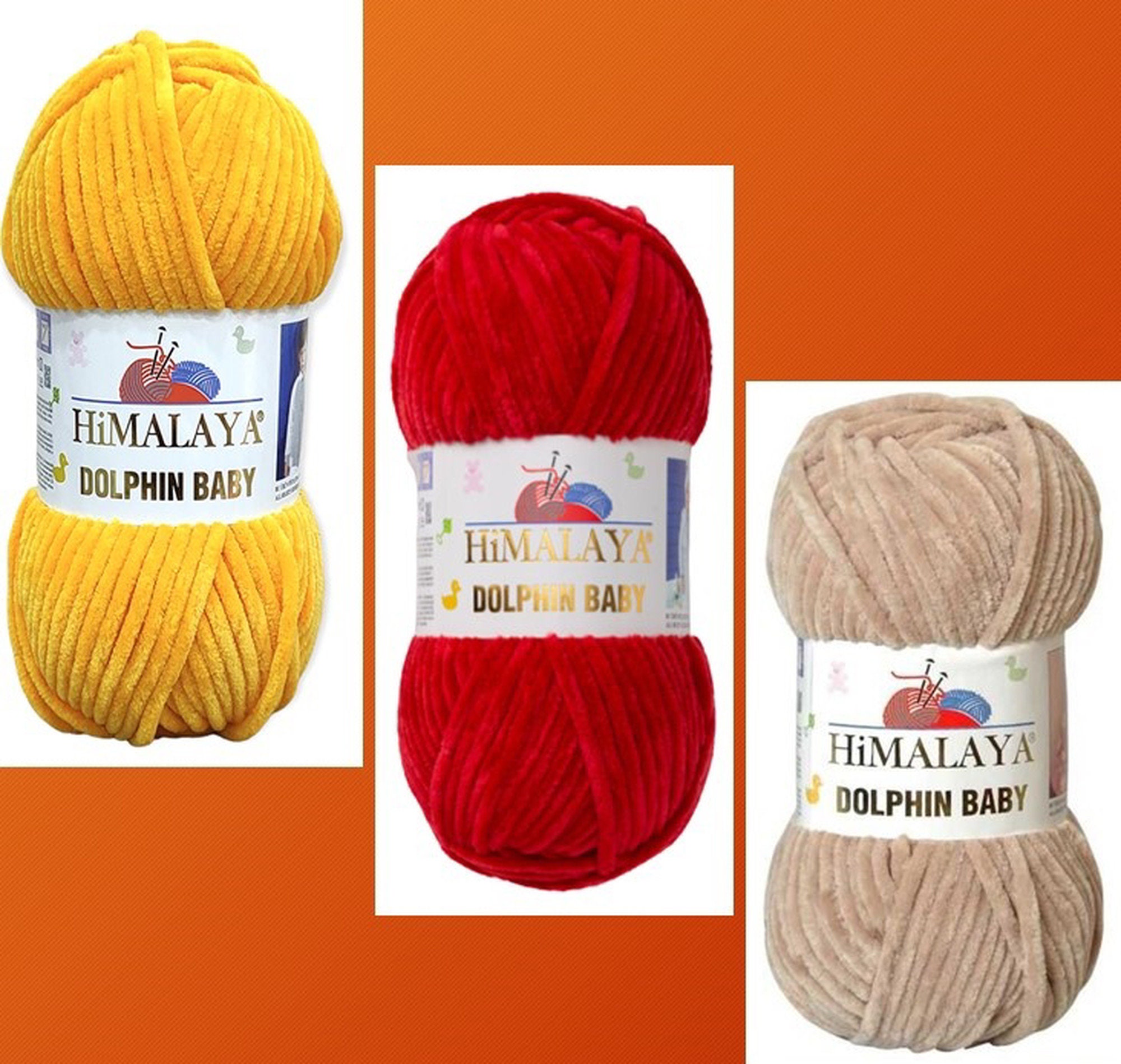 Himalaya Dolphin Baby 100gr 120mt- chenille yarn soft yarn for knitting  crochet