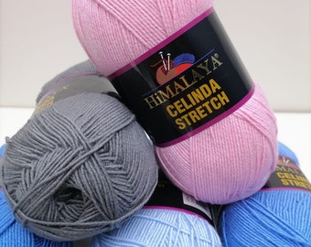 Himalaya Celinda Stretch Yarn: Acrylic PBT Blend, 100g
