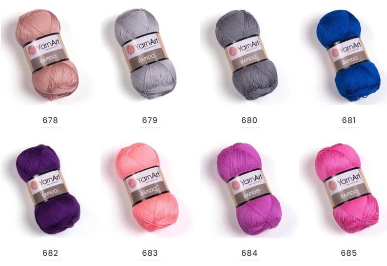 YarnArt Rapido Lace Yarn,Silky Yarn,100%Microfiber Yarn,Acrylic Yarn,Knitting Yarn, Summer Yarn, Accesory Yarn, 3.52 Oz, 382.76 Yds image 4