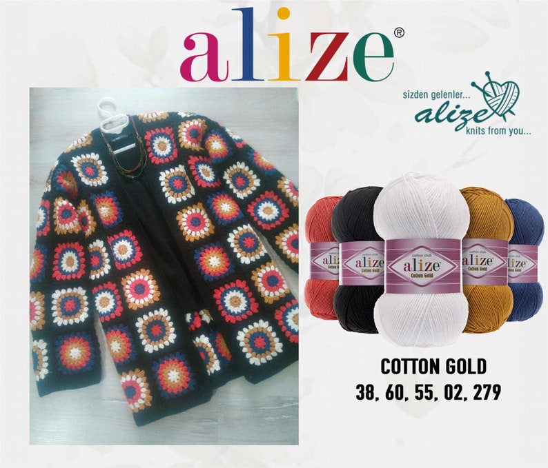 Alize Cotton Gold Garn, 55/45 Bomull/Akryl, 100g Nystan bild 9