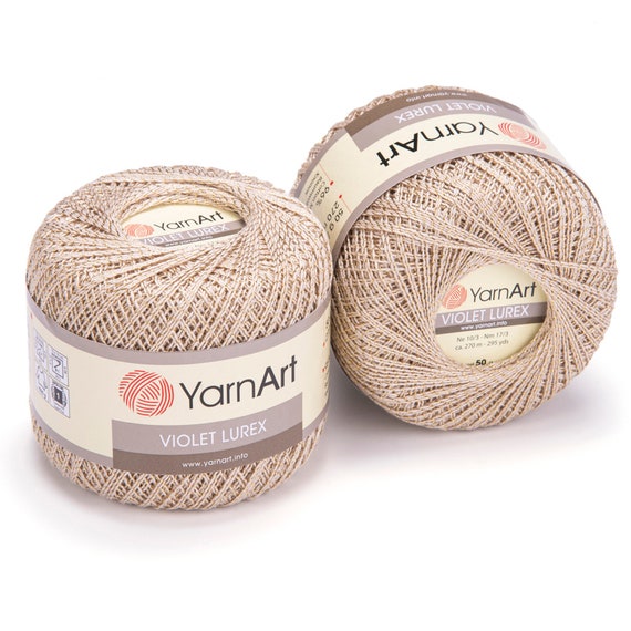 Violet Yarnart Mercerized Cotton Yarn for Knitting Crochet Yarn