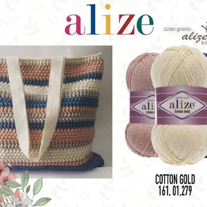 Alize Cotton Gold Garn, 55/45 Bomull/Akryl, 100g Nystan bild 7