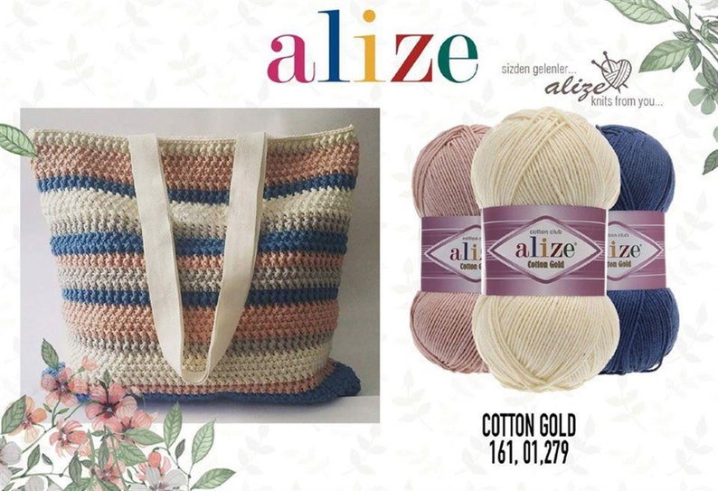 Alize Cotton Gold Garn, 55/45 Bomull/Akryl, 100g Nystan bild 7