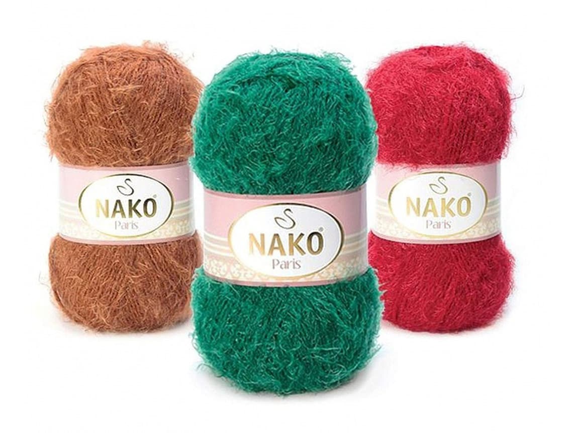 NAKO Paris Knitting Yarn Crochet Yarn Acrylic Yarn Shawl Etsy