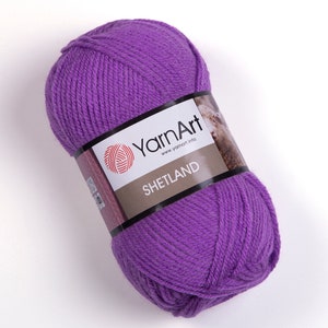 YarnArt Shetland  - Acrylic Yarn, Knitting Yarn, Cardigan Yarn, Sweater Yarn, Winter Yarn, 30% Wool Yarn, 3.52 Oz, 240 Yds