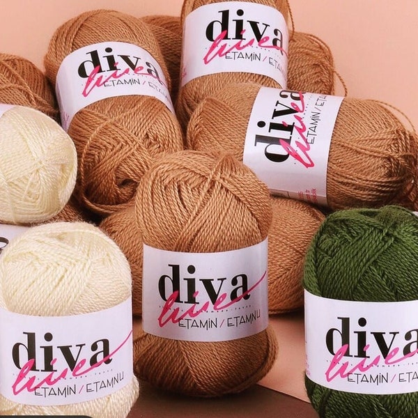 Diva Etamine Yarn theard and lace yarn 30gr/150m/160yarda for blankets,hats,shawls,as well as hats,pillows,scarves,children's clothes,socks.
